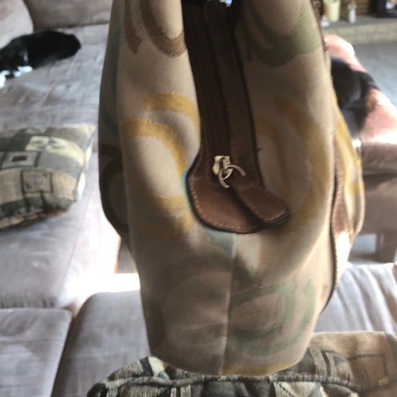 Cream colored minicci bag with brown straps - Picture 4 of 6